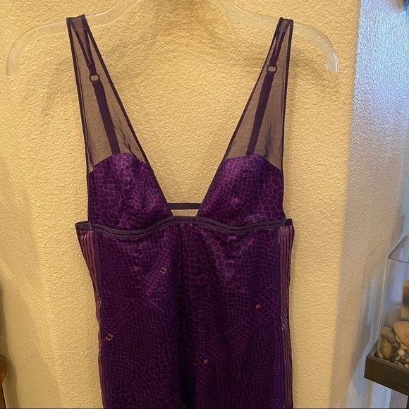 VICTORIA’S SECRET Purple Very Sexy Pattern Sheer Slip Dress Size Small - Picture 2 of 10
